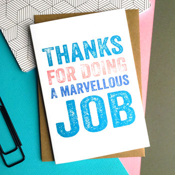 thank you for doing a marvellous job card by do you punctuate ...