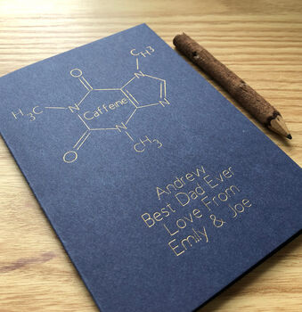 Personalised Coffee Molecule Father's Day Card, 9 of 12