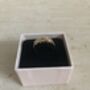 18 K Gold Adjustable Dainty Leaf Ring Silver, thumbnail 4 of 6