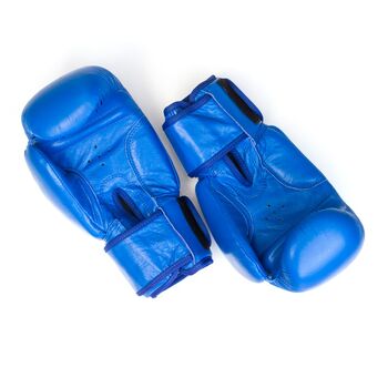 Personalised Full Leather Boxing Gloves Blue, 2 of 3