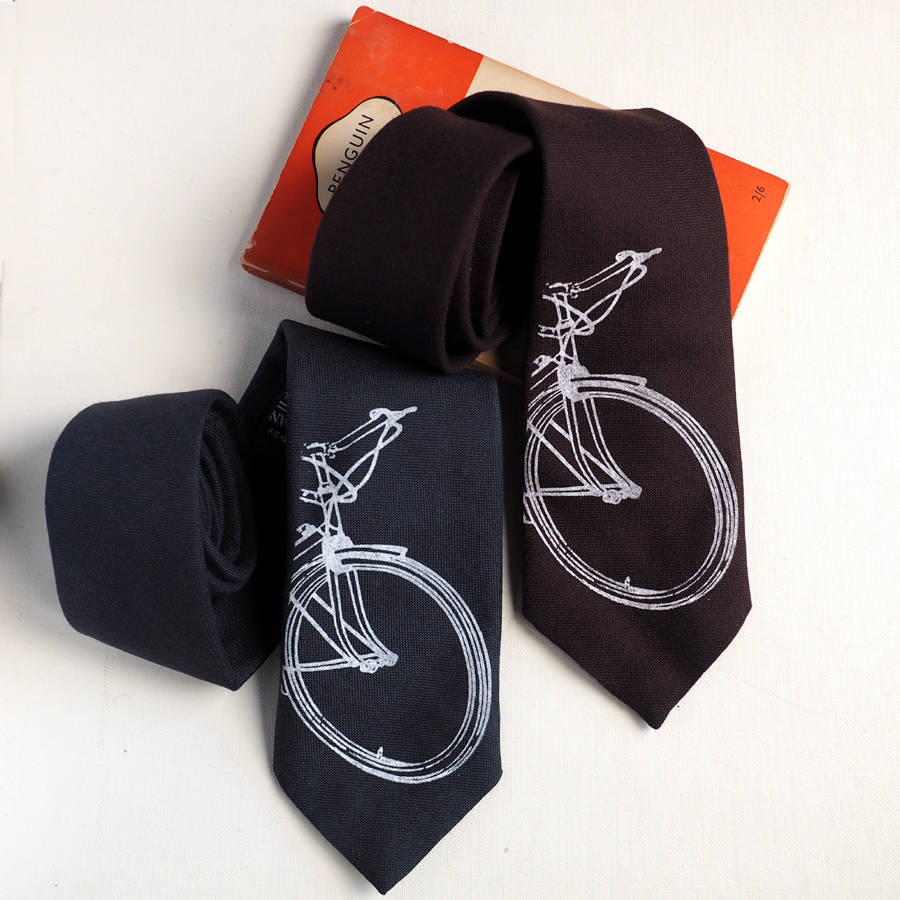 Wool Bike Print Tie, 1 of 6