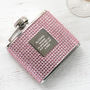 Personalised Pink Diamante Hip Flask With Funnel, thumbnail 2 of 5
