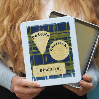 Personalised Tartan Biscuit Tin, 2 of 4