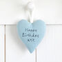Personalised Initial Hanging Heart Birthday Gift For Her, Any Age, thumbnail 11 of 12