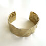 Textured Wide Cuff Bangle Non Tarnish, thumbnail 4 of 6