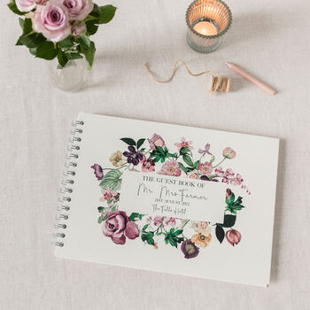 Tulips And Spring Flowers Wedding Guest Book, 5 of 11