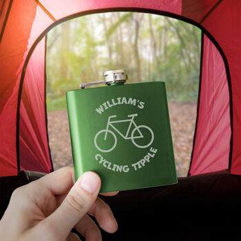 Personalised Cycling Tipple Hip Flask, 2 of 6