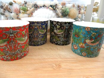 Set Of Four Palace Mugs In Assorted Strawberry Thief Designs, 2 of 12