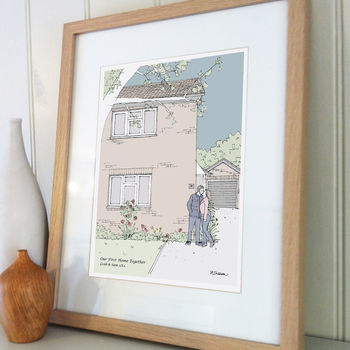 Personalised Colourwash House Portrait Illustration, 2 of 12