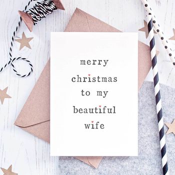 Husband Or Wife Christmas Card, 2 of 5