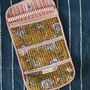 Quilted Block Print Toiletry Roll Up Pouch: Travel Kit, thumbnail 5 of 11