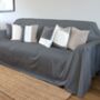 Sand Linen Sofa Slipcover, thumbnail 2 of 5