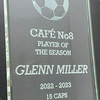 Personalised Tall Glass Award Trophy, 2 of 3