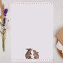 A4 Letter Writing Paper Rabbits And Hearts Border, thumbnail 1 of 4
