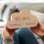 Personalised Hello World Wood Cloud New Baby Gift, thumbnail 4 of 5