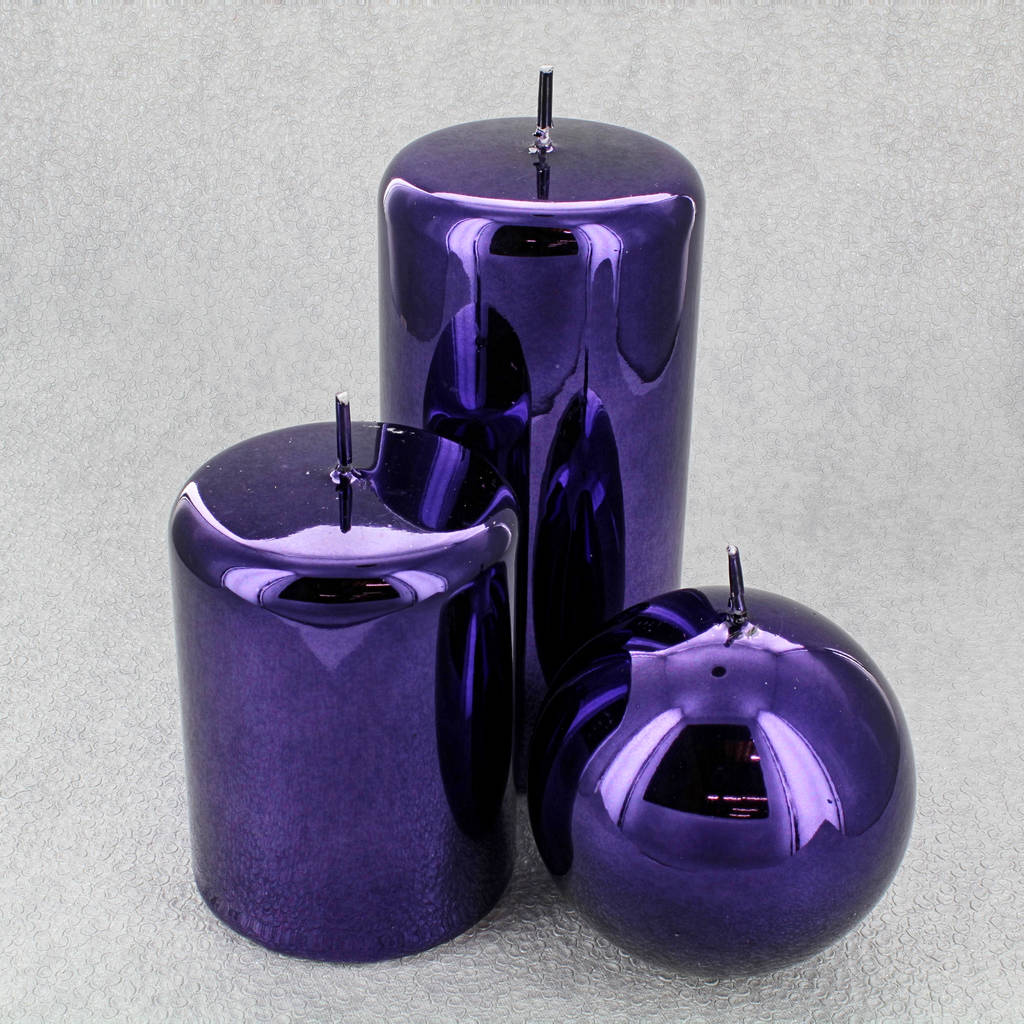 Purple Glass Effect Candles By G Decor By G Decor