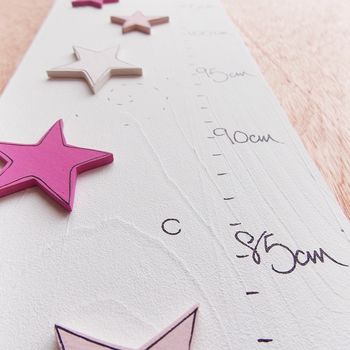 Personalised Little Pink Stars Height Chart, 3 of 3
