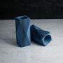 3D Diamond Shape Vase In Navy Blue For Dried Flowers, thumbnail 5 of 8