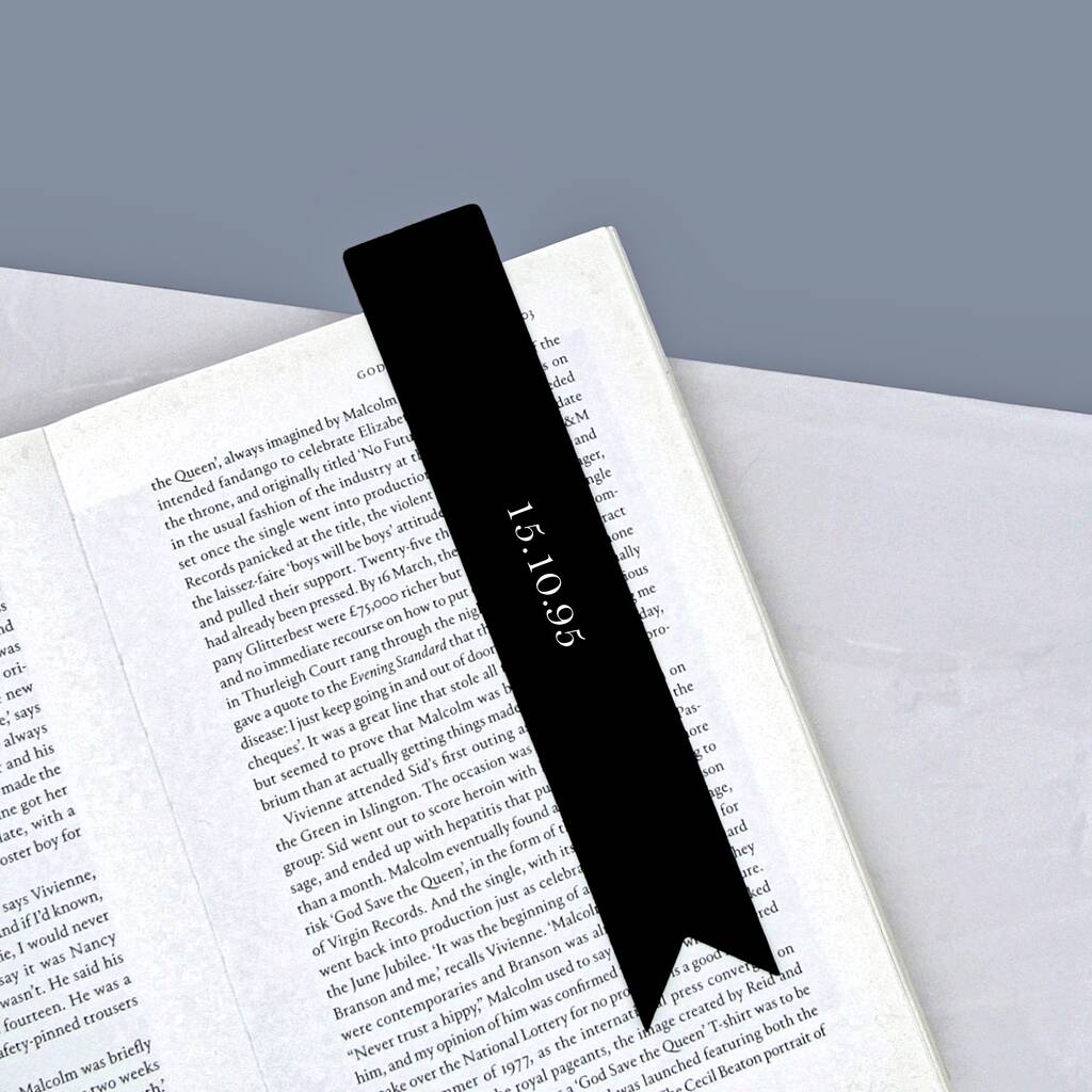Handmade Personalised Special Date Leather Bookmark, 1 of 5