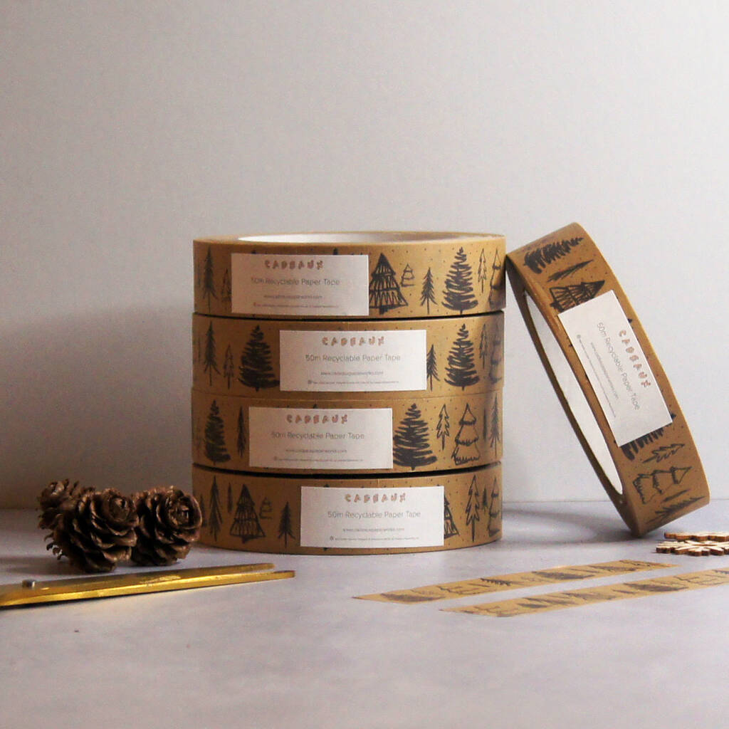 Christmas Tree Recyclable Paper Tape By Cadeaux Paperworks