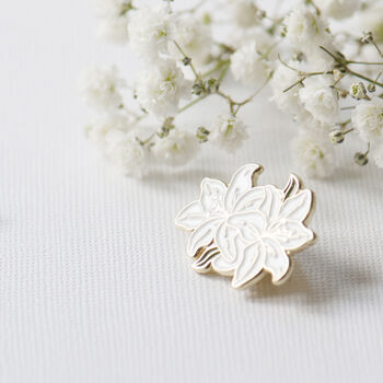 Lily Enamel Lapel Pin, 4 of 8