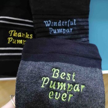 Personalised Name Gift For Grandfather Grandad Sock Set, 7 of 7