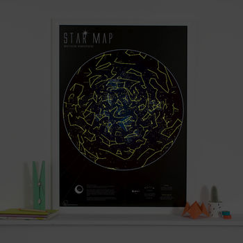 Star Map Glow In The Dark Print, 2 of 6