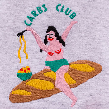 Carbs Club Embroidered T Shirt, 10 of 10