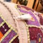Handmade Bohemian Dusky Pink Elephant Pouffe, thumbnail 5 of 8