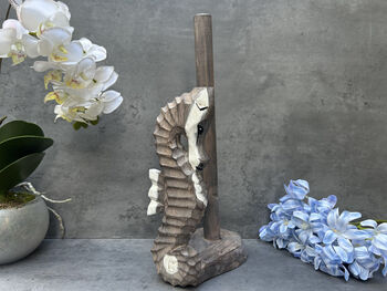 Nautical Grey Seahorse Kitchen Roll Holder Accessory, 9 of 12