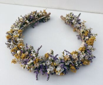 Wedding Dried Flower Crown Headband, 3 of 10