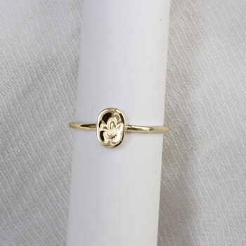 Floral Birth Flower Ring Sterling Silver Or 9ct Gold, 8 of 11