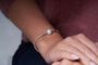 Credo Gold Mesh Bracelet With Cultured Freshwater Pearl, thumbnail 1 of 4