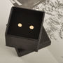 Solid Gold Pin Stud Earrings, thumbnail 5 of 8