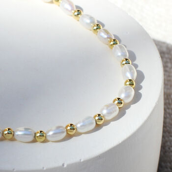 Personalised Freshwater Pearl Necklace And Bracelet Set, 5 of 10