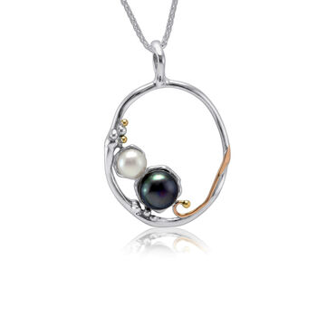 Organic Pearl Duo Pendant, 5 of 7