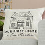 Personalised First House Cushion Gift For New Home, thumbnail 2 of 6