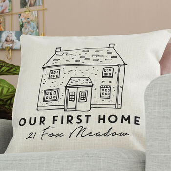 Personalised First House Cushion Gift For New Home, 2 of 6