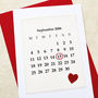 'Calendar' Personalised Date Anniversary Card, thumbnail 6 of 6
