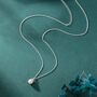 Natural Droplet Pearl Necklace In Sterling Silver, thumbnail 7 of 12