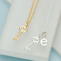 Personalised Sterling Silver Key Necklace, thumbnail 2 of 11