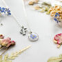 Forget Me Not Initial Necklace, thumbnail 2 of 7