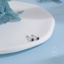 Sterling Silver Very Tiny 2mm Sapphire Blue Cz Stud Earrings, thumbnail 5 of 12