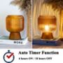 Battery Operated Glass Amber Table Lamp, thumbnail 2 of 7