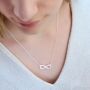 Personalised Infinity Necklace In Sterling Silver, thumbnail 1 of 6
