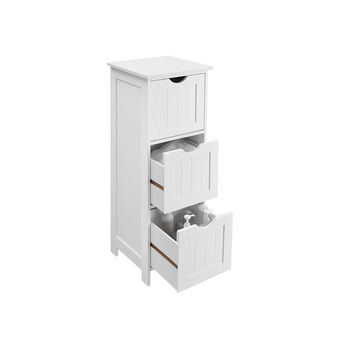 White Bathroom Cabinet With Three Drawers, 6 of 6