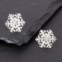Snowflake Earrings In Solid Sterling Silver, thumbnail 1 of 2