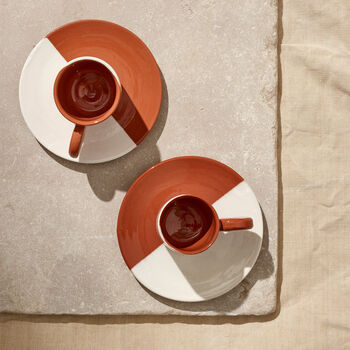 Terracotta Dipped Espresso Cup And Saucer, 2 of 4