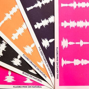 Risograph Reverse Printed Sound Wave Print, 11 of 12
