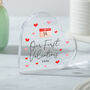 Our First Valentine’s Day Acrylic Heart Plaque Gift, thumbnail 4 of 4
